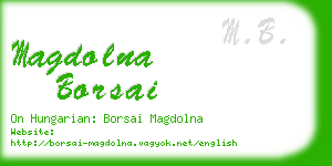 magdolna borsai business card